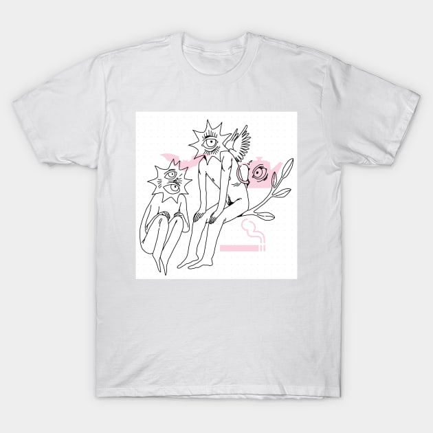 Doodle sheet pink T-Shirt by PeachyDoodle